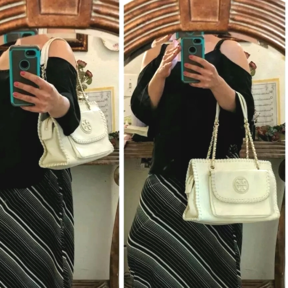 🦄 RARE🎉HPx4🎉 Tory Burch Marion Bag Shoulder Chain Tote 🎉🦄Rare! LIMITED ED! - Picture 16 of 16